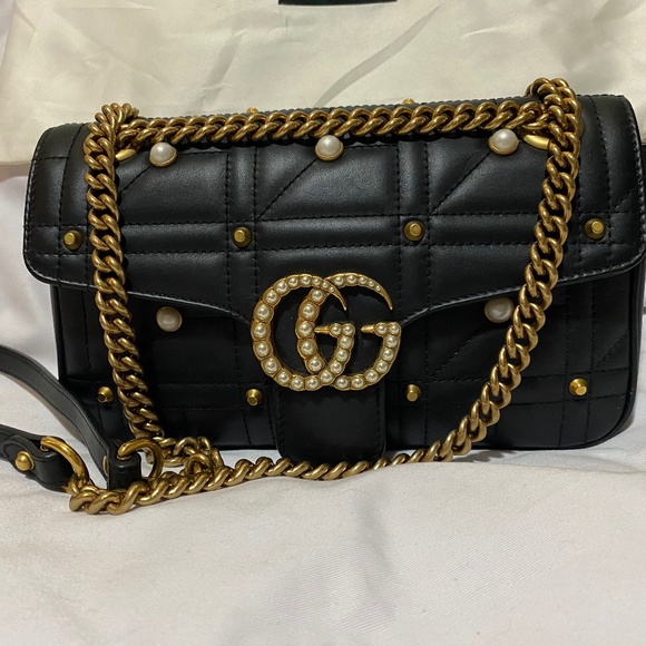 RARE! Sold out Gucci Pearl Small Marmont Bag - Picture 5 of 9